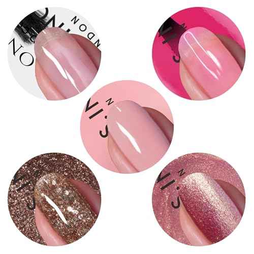 Nails Inc London Town House Nail Polish Set, Limited Edition, Holiday Stocking Stuffer, Women & Girls, Quick Dry, Air Dry, High Shine, Long Lasting, Ultra Glossy, Manicure, Trendy 5 Piece Gift Set