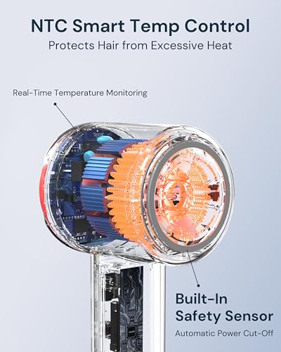 Volgtia Hair Dryer 110000 RPM Ionic Diffuser Curly