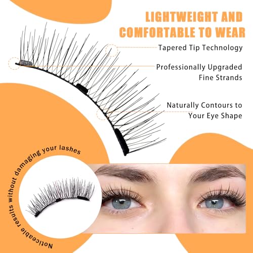 Magnetic Eyelashes with Applicator – No Glue, Reusable