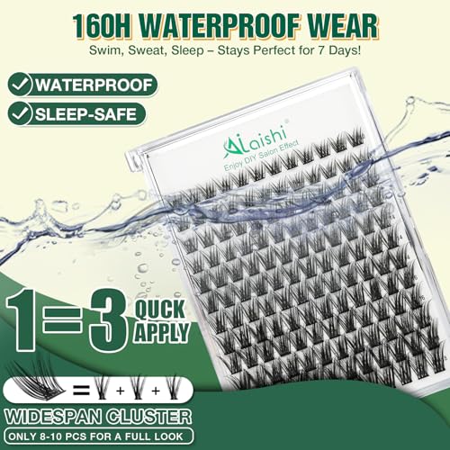 Lash Clusters Kit - 144pcs 10-18mm D Curl Extensions with Bond, Seal & Remover