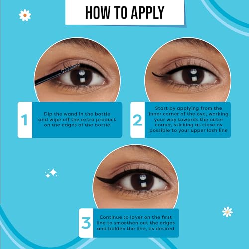 Matte Eyeliner Enriched with Castor Oil Smudge-proof Water-Resistant Up to 24 Hours 4.5ml - 01 Black 1 count (Pack of 1) 01 Black