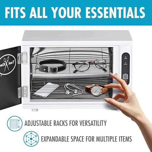 SaniCabinet UV Light Sanitizer Box - Large, Professional Grade, Fast UVC Sanitizer Cabinet for Cleaning Salon Tools, Nail Clippers, Cell Phone, Watches, Glasses, Baby Toys - EPA Registered