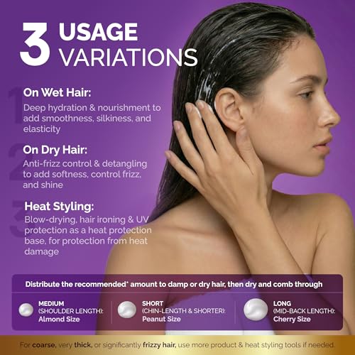 Hydrating Hair Serum for Dry & Frizzy Hair – Anti-Frizz Leave-In Treatment 5 oz