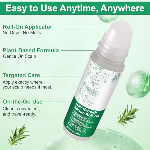 Hair Growth Serum Roll-On with Rosemary & Redensyl - 60 ML
