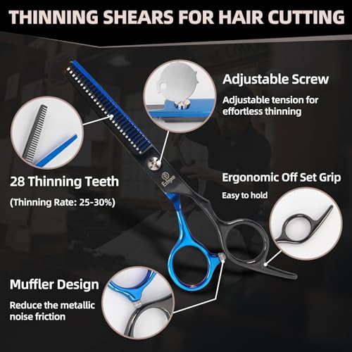 Professional Hair Cutting Scissors Set with Thinning Shears