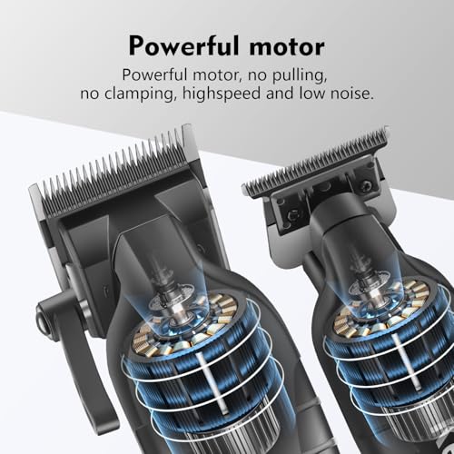 KEMEI Professional Hair Clippers Set for Men,Cordless Rechargeable Hair Clippers Kit, Clippers and Trimmer Set for Hair Cutting, Haircut Clippers,Gifts for Men (PG2290D+2293)
