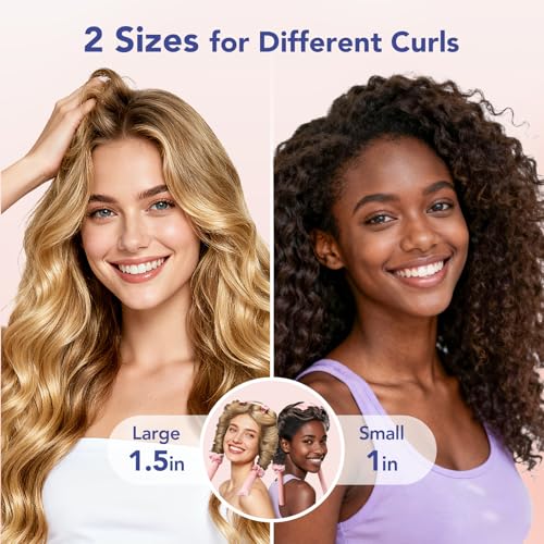 LitBear Heatless Hair Curlers Set - 2 Sizes Overnight Rollers & Bonnet