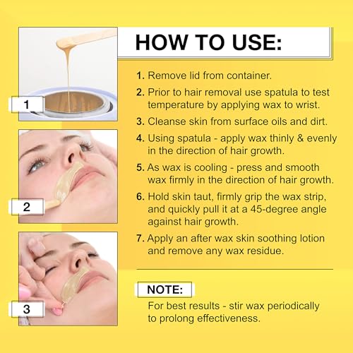 no tweeze Hard Wax Hair Remover, Needs No Strips, Made with Pure Beeswax, 4 oz.