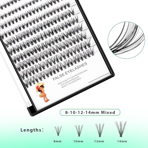 Dedila Cluster False Eyelashes 0.07mm C Curl Mixed 8-16mm