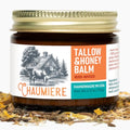 Herb Infused Organic Grass Fed Beef Tallow Honey Balm - Face Moisturizer with Raw Honey & Natural Herbs - Whipped Cream for Dry & Sensitive Skin - 2.5 oz