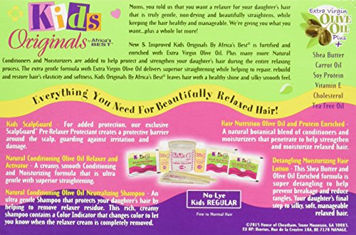 Originals by Africa's Best Kids Natural Conditioning Relaxer System With Scalpguard (Regular Kit) Fortified and Enriched with Our Special Herbal Blend, Protect and Strengthen Your Child’s Hair