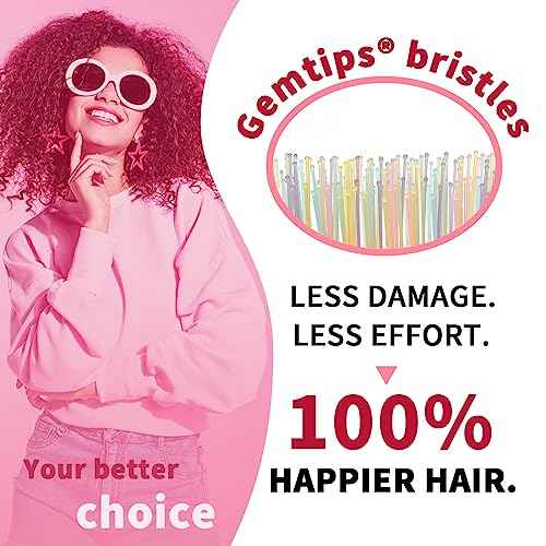 Detangling Wet Hair Brush for Thin or Straight Hair, Vented Detangler Hairbrush with Double-Layered Ultra and Soft-Nylon Bristles for Wet or Dry Hair, Gift for Women Girls Kids