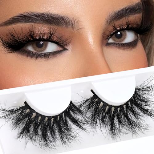 Veleasha 25mm 3D Mink Lashes - Dramatic Long Fluffy Eyelashes