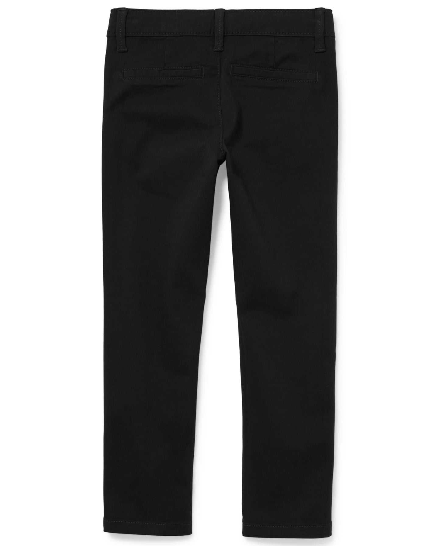 The Children's Place Girl's Bootcut Chino Pants, Black, 4