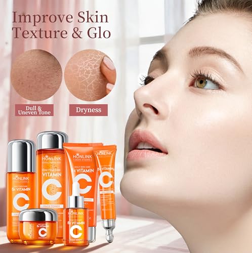 Vitamin C Niacinamide 6-Piece Skincare Set | Complete Daily Routine