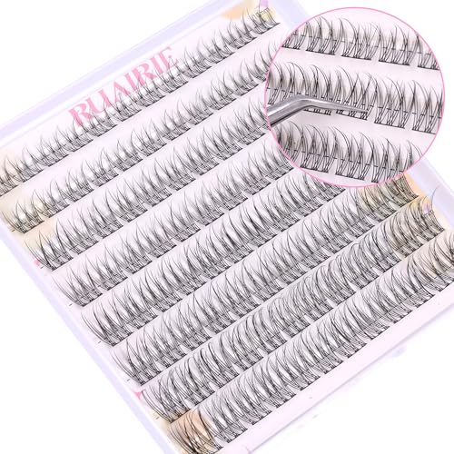 Lash Clusters Wispy Eyelash Clusters Eyelash Extensions 96pcs Individual Lash Extension 10-16MM Natural CD-Curly Cluster Lashes by Ruairie