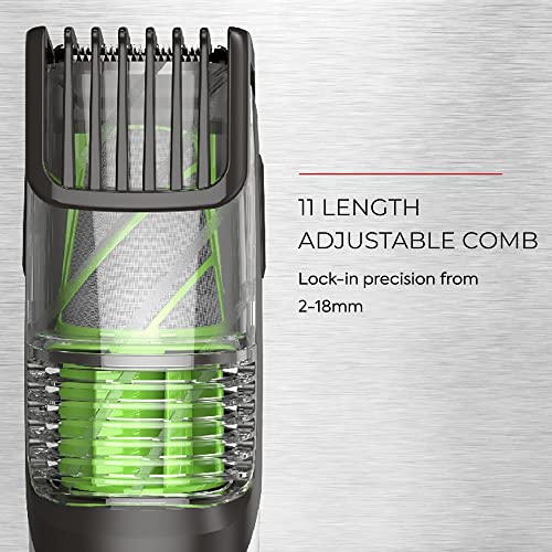 Remington Vacuum Beard Trimmer for Men – Cordless, 13 Length Settings, 90-Min Battery (Variation 1)