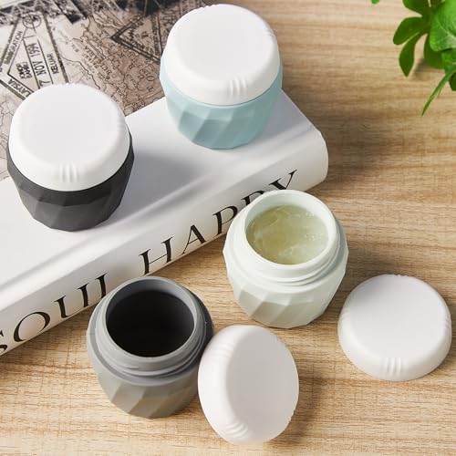 Silevoler Travel Containers for Toiletries - 4 Pack Silicone Jars