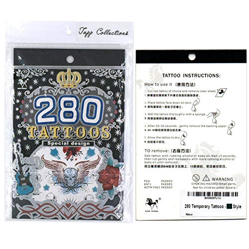 Tapp Collections 280 Temporary Tattoos for Men