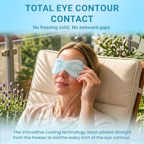 Cooling Eye Mask - Reusable Gel Eye Pads for Puffy Eyes, 2 Pack