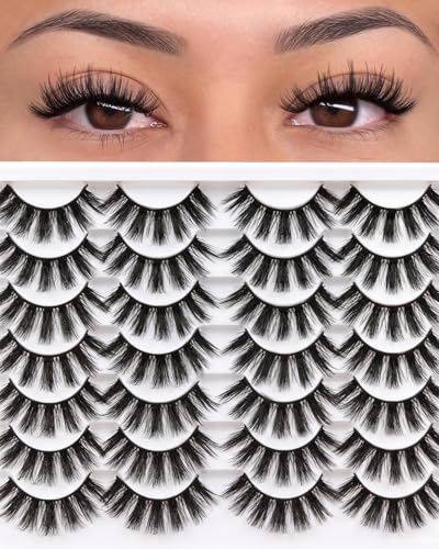 Veleasha 3D Faux Mink Lashes - 14 Pairs Fluffy False Eyelashes
