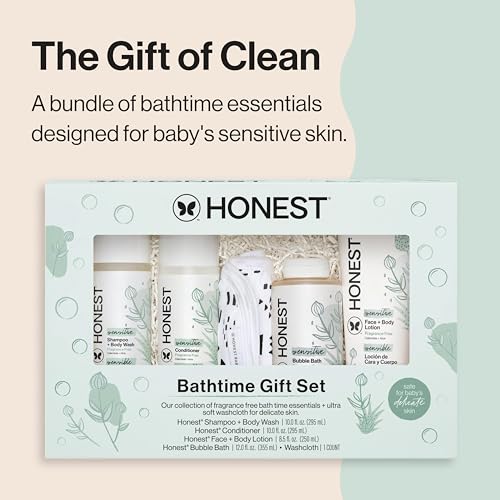 Honest Bathtime Gift Set for Sensitive Skin, Hypoallergenic