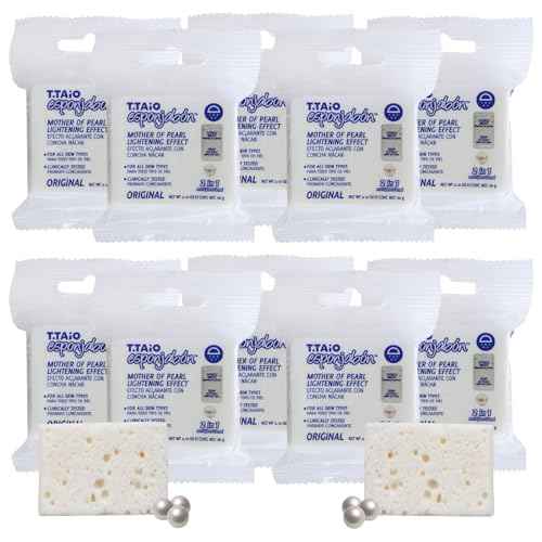 T.Taio Esponjabon Variety Pack Mini Travel Size Soap Sponges - 10 Mini Mother of Pearl Soaps Set - Tailored to Different Skincare Needs, Ideal for On-The-Go Cleanse