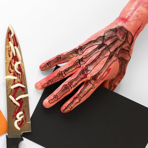 Skeleton Hand Temporary Tattoos - 4 Sheets Halloween Costume