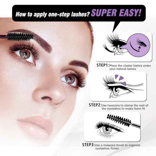 156 PCS Self Adhesive Eyelashes Clusters Kit Lash Clusters DIY Eyelashes Pre Glued No Glue Needed No Remover No residue