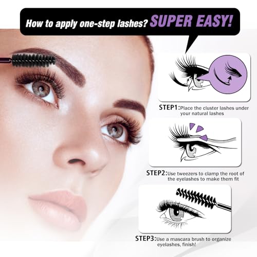 Self-Adhesive Eyelash Clusters Kit - 156 PCS Pre-Glued Lashes