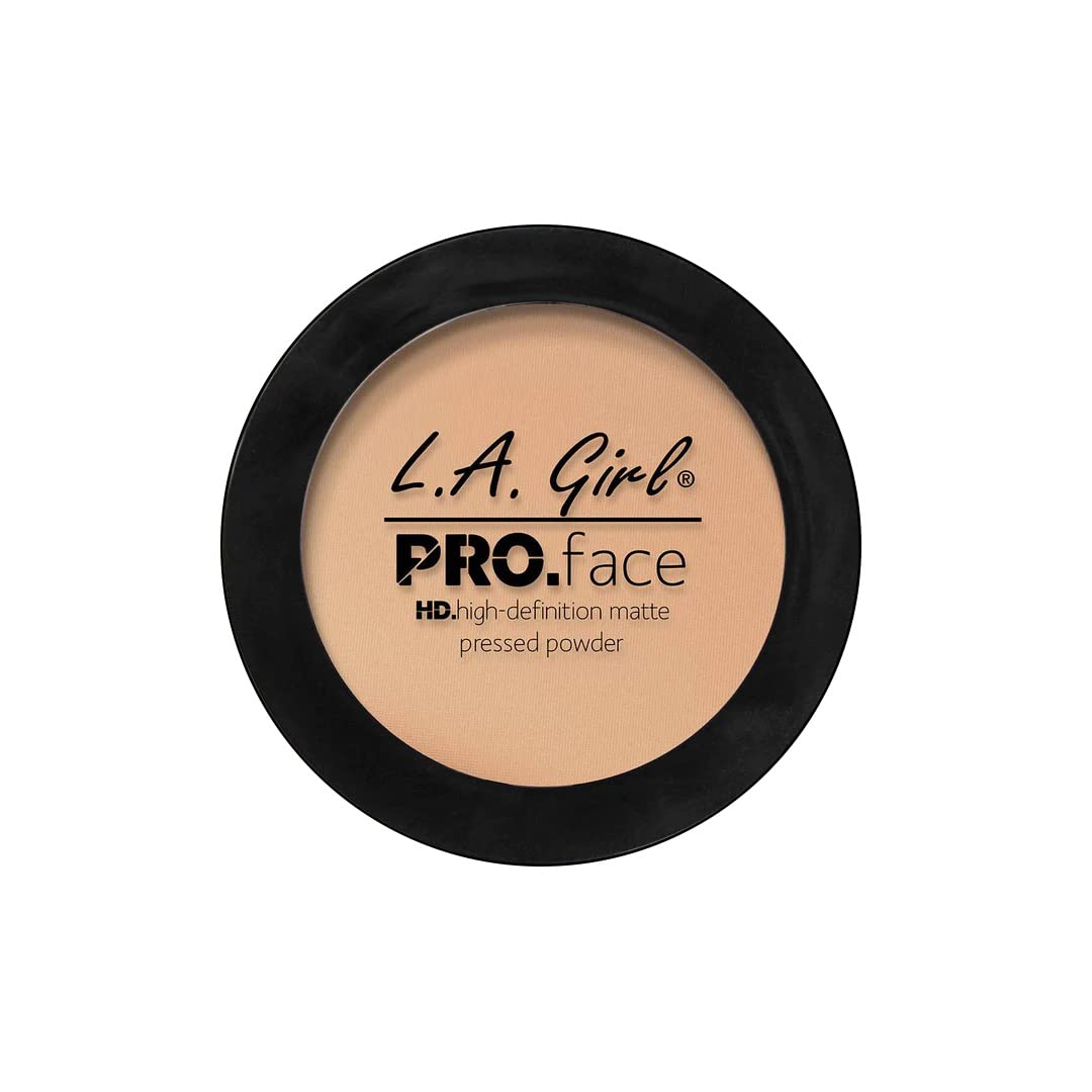 L.A. Girl Pro Face HD Matte Pressed Powder, Nude Beige, 0.25 Ounce (Pack of 3) (GPP605)