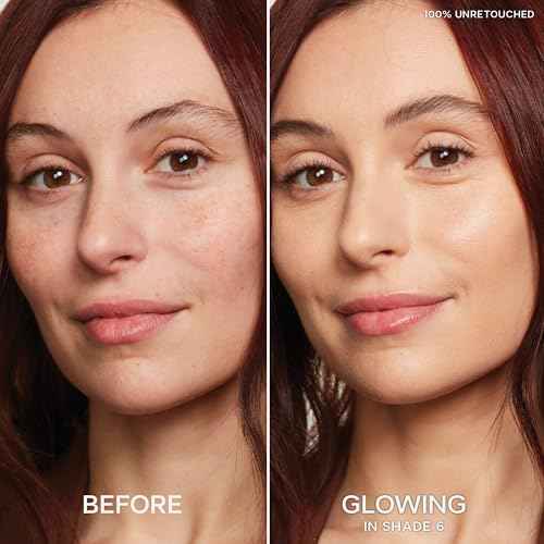 Saie Slip Tint Radiant Cream Concealer & All-Over Face Makeup - Concealer for Dark Circles, Redness & Blemishes - Lightweight Makeup Made with Hydrating Hyaluronic Acid - Shade 6 (0.17 oz)