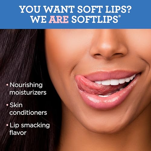 Softlips Daily Lip Moisturizer For Very Dry Lips With SPF, Pearl Tint & Vanilla Flavor Lip Balm, Hydrates, Soothes & Prevents Dry, Chapped Lips, Smooth Glide Formula, 2 Pack (12x0.14 oz)