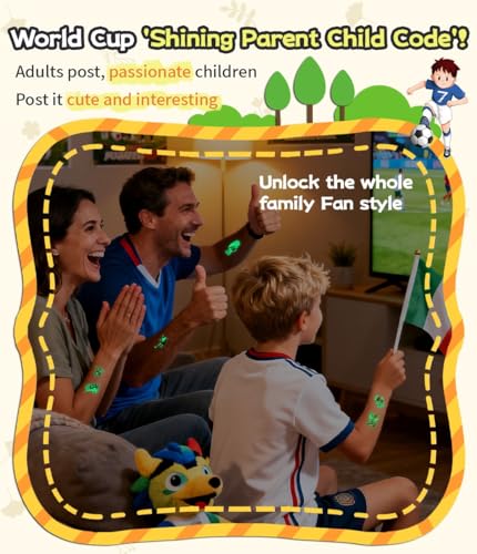 10 PCS Glow in Dark Soccer Temporary Tattoos for Kids