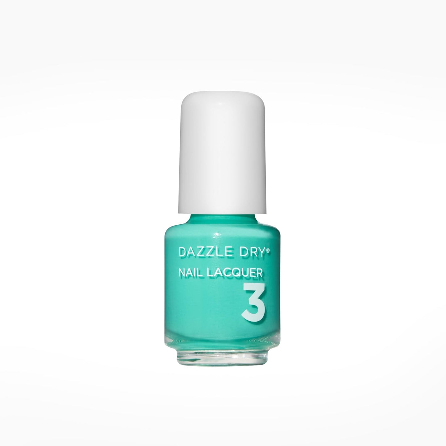 Dazzle Dry Nail Mini Lacquer (Step 3) - Coastal Cabana - A bright semi-sheer aquamarine. Semi-sheer cream. (0.17 fl oz/ 5 Manicures)