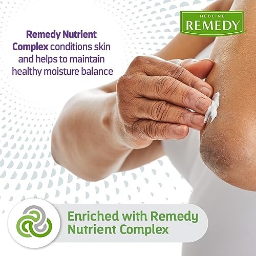 Medline Remedy Clinical Skin Cream Moisturizer, Unscented (4 fl oz), 12 Count Nourishing for Dry Skin, Paraben and Sulfate-Free Moisturizing Cream for Face and Body, Lotion for Sensitive Skin