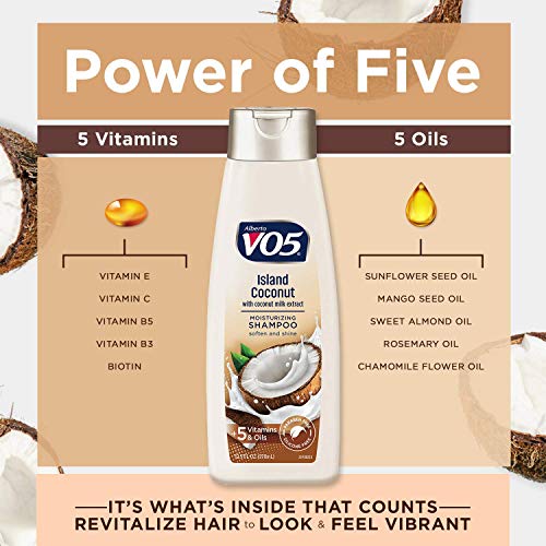 VO5 Moisturizing Shampoo - 12.5 Fl Oz - Island Coconut Leaves Hair Looking Vibrant and Beautiful