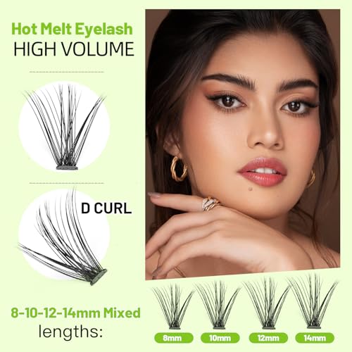 Bodermincer 20D Cluster Lashes Mixed Length 8-14mm