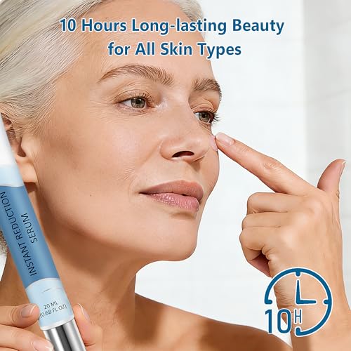 Instant Eye Lift Serum, Rapid Reduction Eye Serum Visibly Reduces Under-Eye Bags, Dark Circles, Puffiness & Wrinkles Instantly, Natural Collagen Facial Serum for Women and Men - 20ML