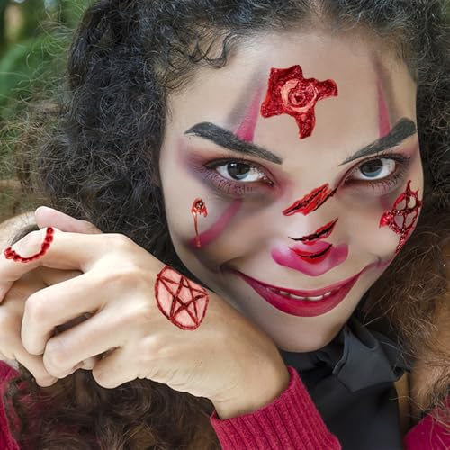 30 Pcs Halloween Fake Scars Temporary Tattoo Stickers