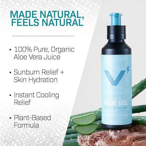 VOLT Organic Aloe Vera Gel for Face & Skin - Soothes, Moisturizes & Refreshes Naturally - 30 Fl. Oz (900ml)