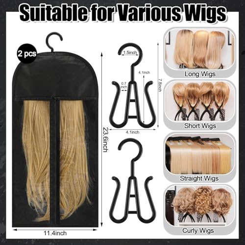 Wig Storage Bag with 2 Stand Holders - Travel Set