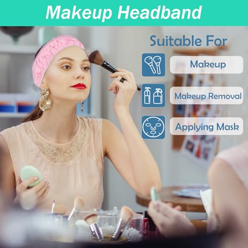 Microfiber Spa Headband 3-Pack - Soft Terry Cloth for Face & Makeup