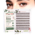 8mm C-Curl Lash Clusters - Natural Wispy, Thin Band, Hooded Eyes