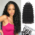 GUDOZO 18 Inch Deep Wave Crochet Hair for Black Women - 125g