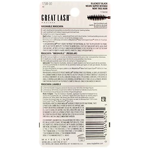 Maybelline Great Lash Mascara Blackest Black 2 Pack