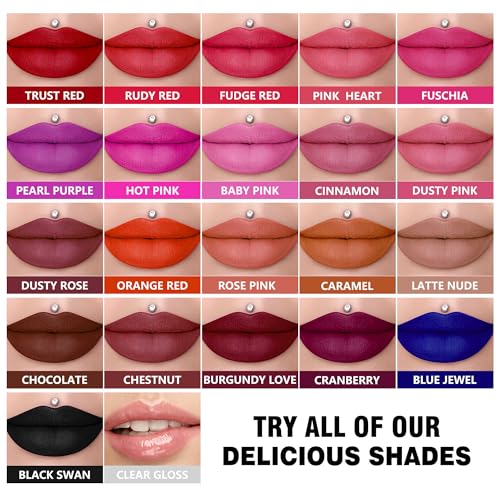 MAKI YIKA Coffee Brown Matte Lipstick Long Lasting, Cruelty-Free for Women