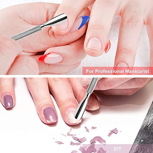 Krisp Beauty Stainless Steel Dual-Sided Cuticle Pusher Set - 4 Pack