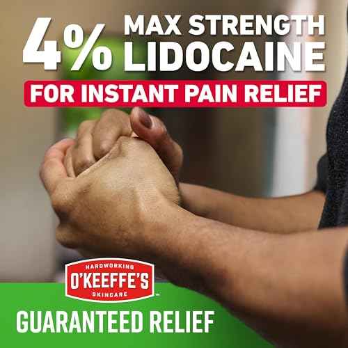 O'Keeffe's Working Hands Pain Relief Cream Skin Protectant with 4% Lidocaine and Cooling Peppermint Oil for Instant Relief from Pain, Itching, Irritation and Dryness, 3oz Tube