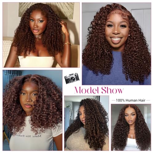 Chocolate Brown Burmese Curly Human Hair Bundle 26 Inch